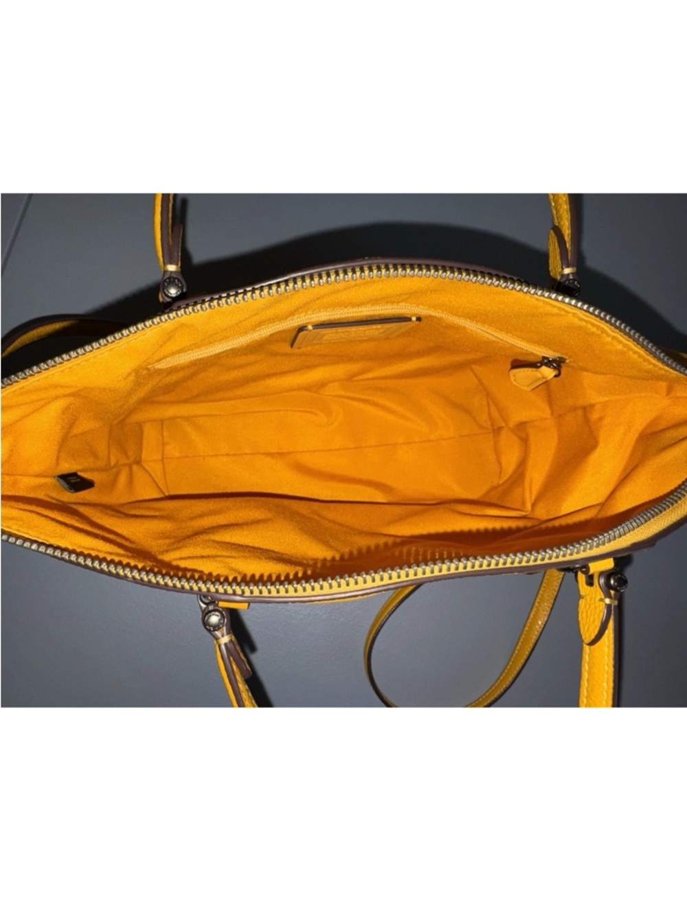 NWOT Coach Prairie Satchel Mustard Yellow Pebble Leather Crossbody Bag 79997 - Picture 4 of 8